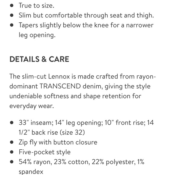 PAIGE Men’s Transcend Jeans - Lennox Slim Fit - Picture 7 of 8